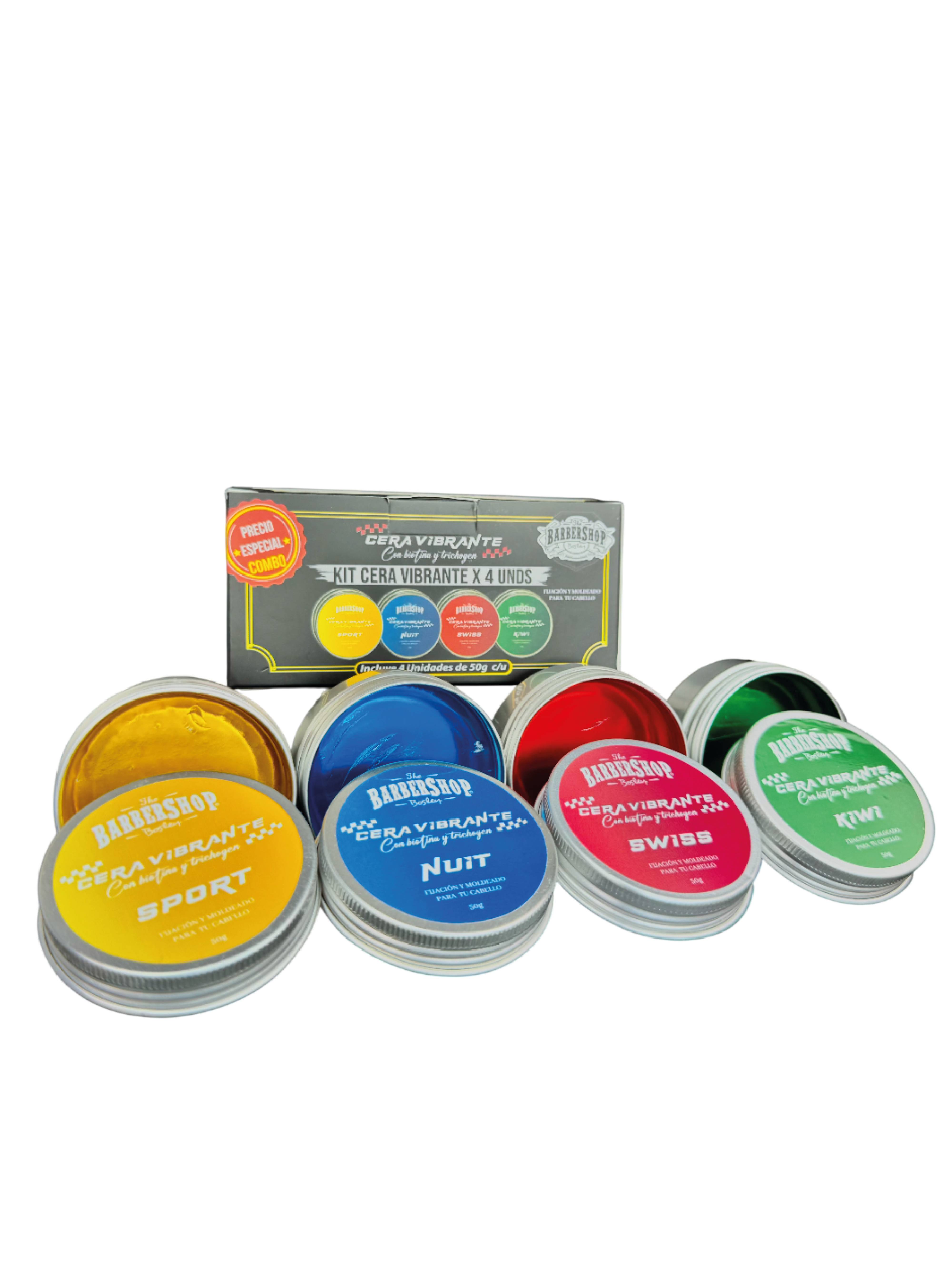 KIT CERAS VIBRANTES SURTIDAS X 4 UNDS X 50G C/U